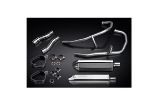 Sistema di scarico completo per Kawasaki Gpz500S 2-2 Silenziatori Inox Tri Bsau 320mm