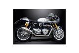 Complete exhaust system for 1200 Thruxton R/Rs 16-22 Tri-Oval 320mm R/H Stainless Steel Muffler 2-2