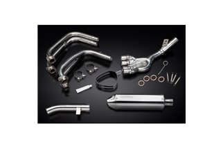 Sistema di scarico completo per Yamaha Fzs600 Fazer 98-03 Silenziatore Tri Bsau Inox 320mm