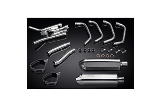 Komplette Abgasanlage für Yamaha Xj900 Diversion 1994–03, 320 mm Edelstahl-Tri-Schalldämpfer