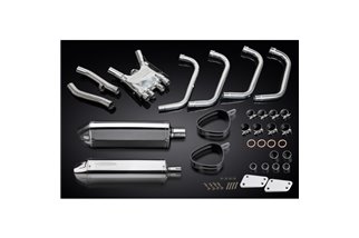 Sistema di scarico completo per Yamaha Xjr1200 4-2 Silenziatori 320mm Stainless Tri Bsau