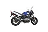 Sistema di scarico completo silenziatore in acciaio inox 320mm suzuki gsf650 bandit 2007 2014