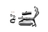 Full exhaust system stainless steel muffler 320mm suzuki gsx750f sports 1998 2006