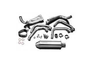 Full exhaust system stainless steel muffler 320mm honda cbr600f 1987 1990