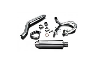 Sistema di scarico completo silenziatore in acciaio inox 320mm kawasaki zr-7 1999 2004