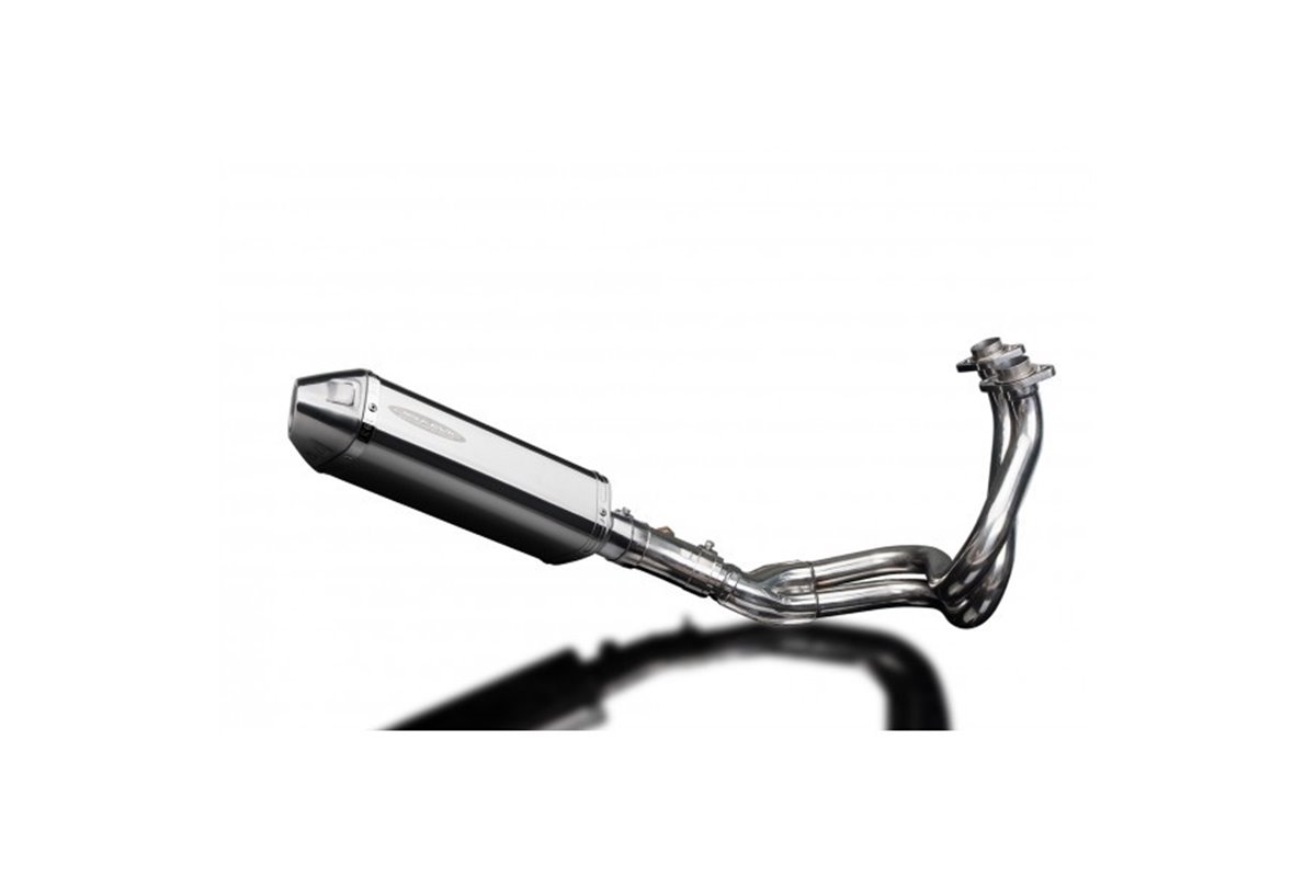 Sistema di scarico completo per Kawasaki Er6N Er6F 2006-11 320mm Stainless Tri Silencer