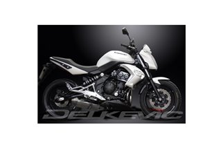 Komplette Abgasanlage für Kawasaki Er6N Er6F 2006–11, 320 mm Edelstahl-Tri-Schalldämpfer