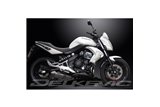 Sistema di scarico completo per Kawasaki Er6N Er6F 2006-11 320mm Stainless Tri Silencer