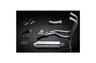 Sistema di scarico completo per Kawasaki Er5 1996-07 320mm Stainless Tri Silencer