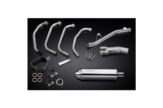 Sistema di scarico completo per Suzuki Gsf650 Bandit 05-07 320mm Inox Tri Bsau Silenziatore