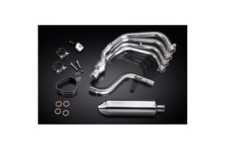 Komplette Abgasanlage für Yamaha Xj6 Diversion 09–18, 320 mm Edelstahl-Tri-Schalldämpfer