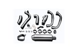 Sistema di scarico completo 320mm in acciaio inossidabile tri bsau suzuki gsx1300r hayabusa 1999 2007