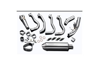 Sistema di scarico completo silenziatore in acciaio inox da 320 mm kawasaki klz1000 versys 2010 2014