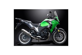 Sistema di scarico completo per Kawasaki Versys-X 300 17-21 2-1 Silenziatore tondo carbonio 200mm