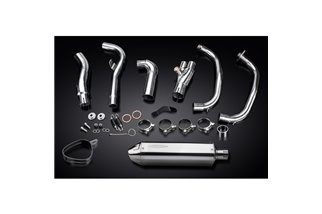 Sistema di scarico completo per Kawasaki Ninja 300 2013-19 2-1 320mm Stainless Tri Bsau Silenziatore