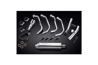 Sistema di scarico completo per Kawasaki Klz1000 Versys 2015-18 320mm Stainless Bsau Silenziatore