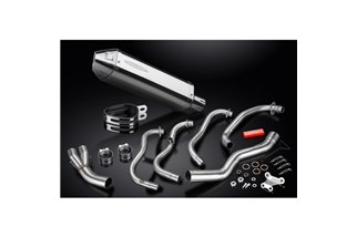 Komplette Auspuffanlage für Kawasaki Zzr600 D/E Zzr400 K/N 90-09 4-1 Tri-Oval 320 mm Edelstahlrohr