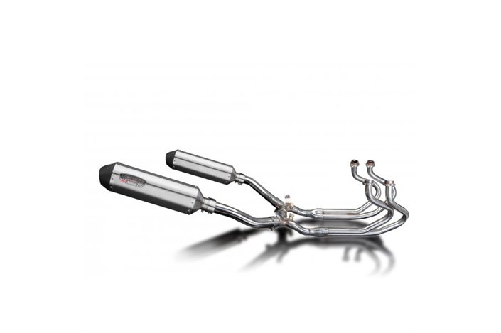 Sistema di scarico completo per Honda St1300 Pan European Abs 343mm X-Ovale Stainless Silenziatore