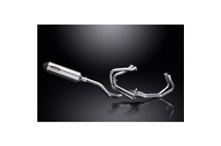 Komplette Abgasanlage für Honda Vfr800 Fi 1997-02 4-1 343 mm X-Oval Edelstahl-Schalldämpfer