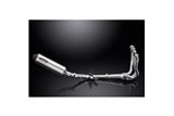 Sistema di scarico completo per Suzuki Gsx-S1000F 15-20 4-1 343mm X-Ovale Stainless Silenziatore