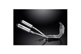 Komplette Abgasanlage für Gsx1300R Hayabusa 2008–2020 / XOvale 343 mm Dx + L/H Schalldämpfer 4-2 Brush 304 Stainless