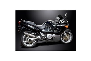 Komplette Abgasanlage für Suzuki Gsx600F 1997–2006 4–1, 343 mm X-Oval Edelstahl-Schalldämpfer