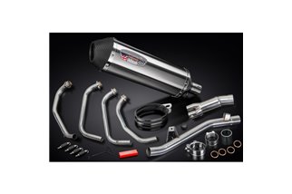 Komplette Abgasanlage für Suzuki Gsx750 1998–2002 4–1, 343 mm X-Oval Edelstahl-Schalldämpfer