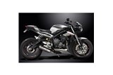 Sistema di scarico completo per Triumph Street Triple 765Rs 2017-2020 343mm X-Ovale Stainless Can