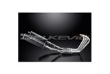 Sistema di scarico completo per Yamaha Xjr1200 1995-1998 4-2 343mm X-Ovale Stainless Silenziatori