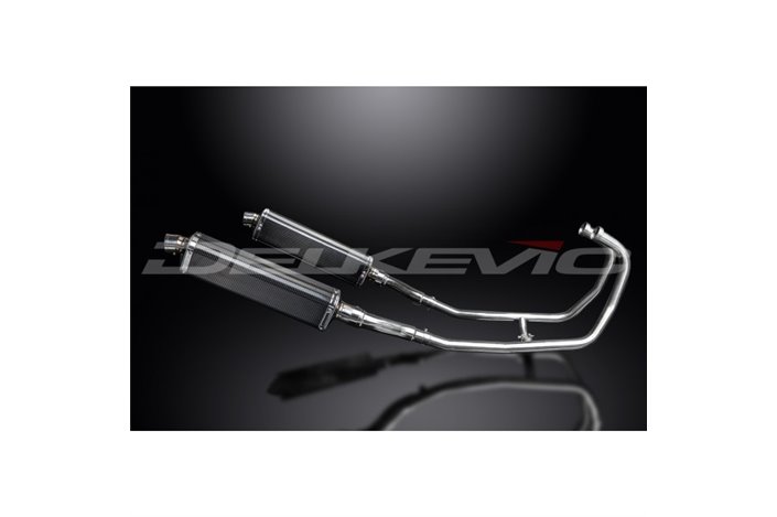 Sistema di scarico completo per Kawasaki Gpz500S Ex500 2-2 343Mm X-Oval Silenziatori inossidabili