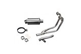 Complete exhaust system oval stainless steel silencers 225mm yamaha fj1200 1988 1990