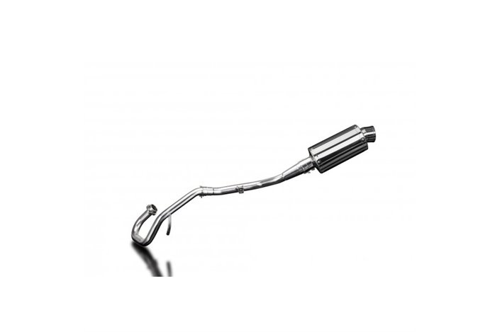 Sistema di scarico completo silenziatori ovali in acciaio inox 225mm yamaha fj1100 1984 1985