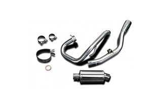 Sistema di scarico completo silenziatori ovali in acciaio inox 225mm yamaha fj1100 1984 1985