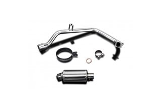 Sistema di scarico completo silenziatori ovali in acciaio inox 225mm honda cb1100sf x11 1999 2002