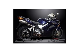 Système d'échappement complet pour Honda Vfr800 Vtec 2002-13 Silencieux ovales en acier inoxydable 225 mm