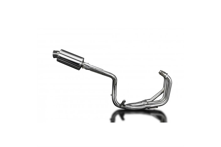 Sistema di scarico completo per Honda CB600F Hornet 1998-02 225mm Stainless Ovale Silenziatore