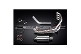 Sistema di scarico completo per Honda Cbr900Rr Fireblade 1992-99 Silenziatore Ovale Inox 225mm