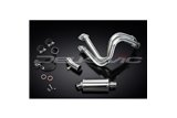 Complete exhaust system for Kawasaki Ninja 650 2017-21 Oval Stainless Steel Muffler 225mm