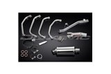 Sistema di scarico completo per Suzuki Gsf650 Bandit 05-07 Silenziatore Ovale Inox 225mm