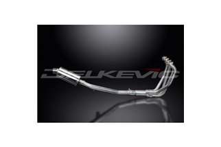 Sistema di scarico completo per Suzuki Gsf650 Bandit 05-07 Silenziatore Ovale Inox 225mm