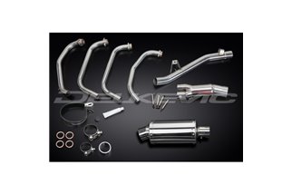 Complete exhaust system for Suzuki Gsf600 Bandit 95-05 Oval Stainless Steel Muffler 225mm