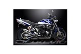 Sistema di scarico completo per Suzuki Gsx1400 01-04 4-2 Silenziatore Ovale Inox 225mm