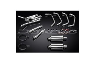 Komplette Abgasanlage für Yamaha Xj900 Diversion 1994–03, ovale 225-mm-Stahlschalldämpfer