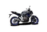 Système Complet D'Échappement pour Yamaha Mt07 2014-2021 2-1 225Mm Ovale Inoxydable Silencieux