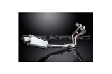 Komplette Auspuffanlage für Yamaha Mt09 Mt-09 2013–2020 3–1 225 mm ovaler Edelstahl-Schalldämpfer