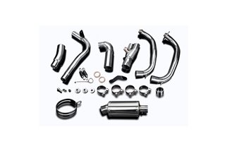 Complete exhaust system 225 mm in oval steel suzuki gsx1300r hayabusa 1999 2007