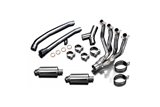 Sistema di scarico completo silenziatore ovale in acciaio inox 225mm kawasaki z900 rs 2018 2022