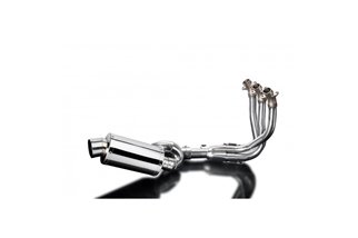 Complete exhaust system oval stainless steel silencer 225mm kawasaki klz1000 versys 2010 2014