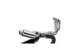 Complete exhaust system oval stainless steel silencer 225mm kawasaki klz1000 versys 2010 2014