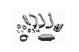 Complete exhaust system oval stainless steel silencer 225mm kawasaki klz1000 versys 2010 2014